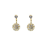 Stud Earrings with Shiny White Stone